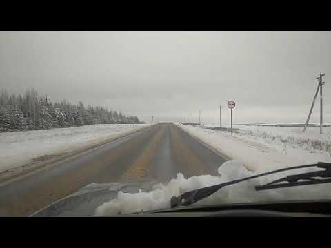 Видео: Нива на трассе в снегопад и гололёд. Резина И-511 идеальна для таких условий.