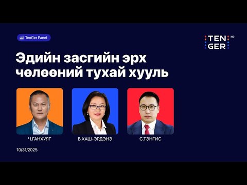 Видео: 🔴TenGer Panel: Эдийн засгийн эрх чөлөөний тухай хууль сэдвийг онцолж байна | 2025.10.31