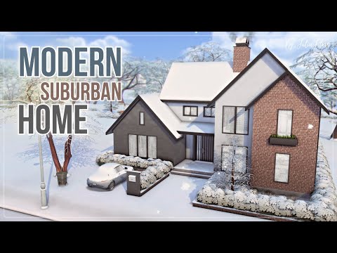 Видео: Современный Пригородный Дом🏠│Строительство│Modern Suburban Home│SpeedBuild│NO CC [The Sims 4]