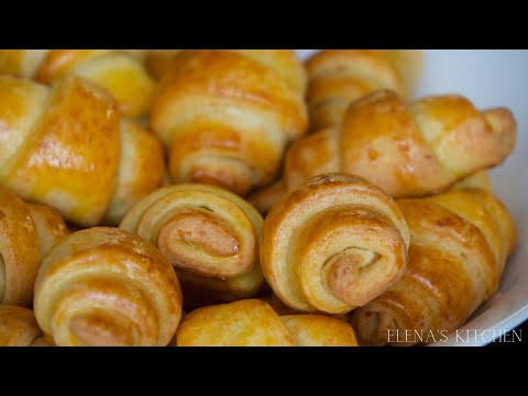 Видео: СОЛЕНИ КИФЛИЧКИ С КАШКАВАЛ И СИРЕНЕ/MINI CHEESE CROISSANTS RECIPE