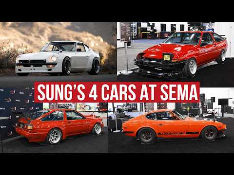 Видео: Самая масштабная выставка SEMA в Sung Kang! 2 AE86 и 2 Datsun Z