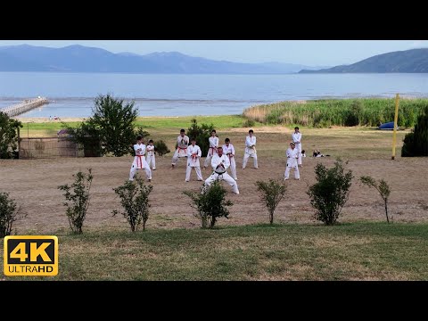 Видео: Млади каратисти на тренинг на Преспанско Езеро, Отешево (2024) Otesevo, Prespa Lake, Macedonia