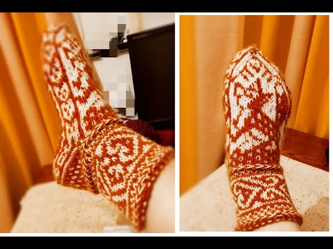 Видео: ЖАККАРД НОСОЧКИ ЛИСЯТА knitting_socks #мк  #носкиспицами