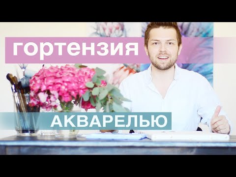 Видео: Рисуем ГОРТЕНЗИЮ / полный урок!