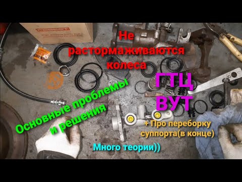 Видео: Не растормаживаются колеса/Клинит суппорт/Греются тормоза. Все про тормозную систему.   Часть 3.
