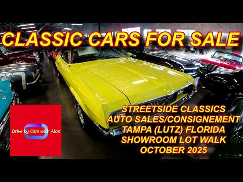 Видео: Прогулка по дилерскому центру Streetside Classic Cars. Выпуск октябрь 2025 г., часть 1