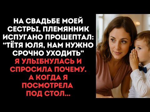 Видео: На свадьбе сестры, племянник прошептал_ “Тётя Юля, нам нужно срочно уходить”, а когда я глянула под