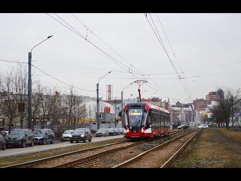 Видео: Трамвай 55 "Ст. м. "Озерки"   -  ул. Шаврова"  (Временная трасса)