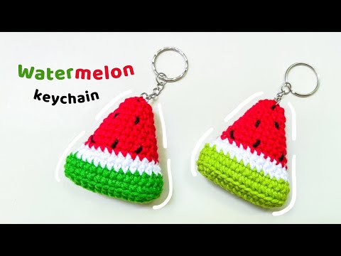 Видео: 🍉Вязаный крючком брелок🍉 Брелок-амигуруми в виде арбуза | Пошаговое руководство