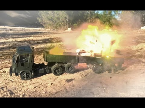 Видео: Взорвал грузовик Камаз из Пластилина, имитация в масштабе