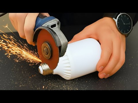 Видео: Вы не поверите, что произойдёт, если разрезать светодиодную лампочку! Не все знают этот секрет.