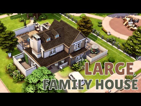 Видео: Большой семейный дом Симс 4🌳Large Family House The Sims 4 | Строительство | NO CC