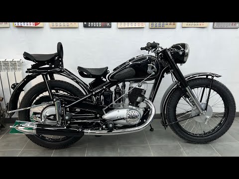 Видео: Обзор отреставрированного мотоцикла Иж 49 1956 года. Запуск и тестдрайв.