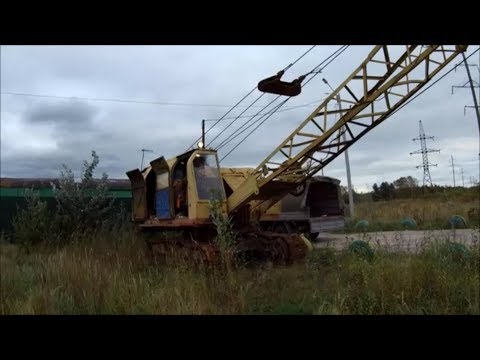 Видео: Старый экскаватор  эо 5111б Драглайн. Запуск после долгого простоя.  Новый машинист Профессионал