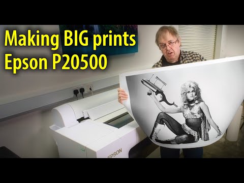 Видео: Две огромные распечатки на принтере Epson P20500 64". Одна с пленки...