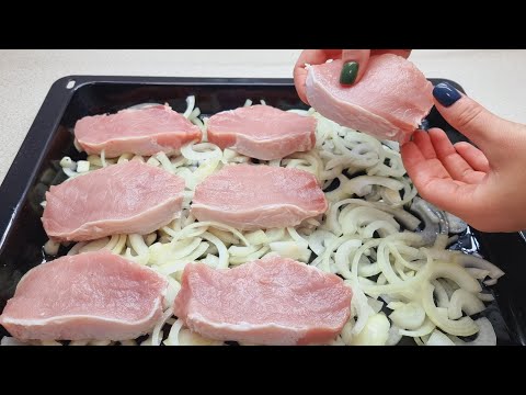 Видео: Положить мясо на лук, за 10 минут получится вкусный ужин # 540