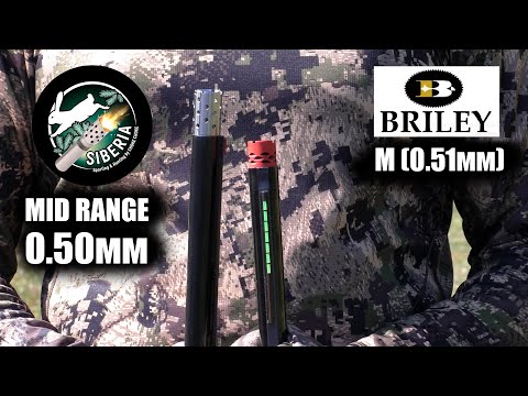 Видео: ЧОКИ БАТТЛ / MID RANGE / SIBERIA MR (0.50мм) / BRILEY OXIDE PORTED MOD M (0.51мм) / ЧОКИ
