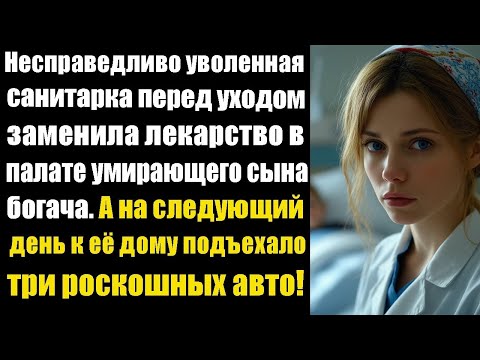 Видео: Несправедливо уволенная санитарка перед уходом заменила лекарство в палате умирающего сына богача