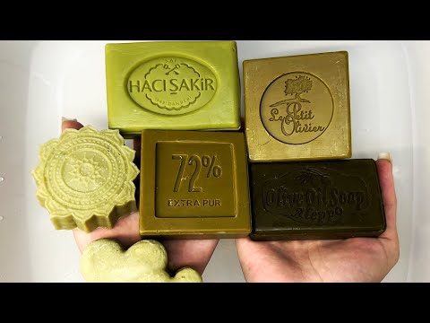 Видео: 7 Olive soap ASMR 🫒 7 Оливковых мыл АСМР