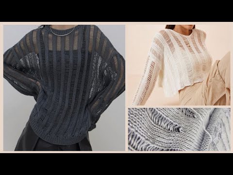 Видео: ТРЕНД СЕЗОНА- СПУЩЕННЫЕ ПЕТЛИ |DROPPED LOOPS PATTERN - TREND OF THE SEASON