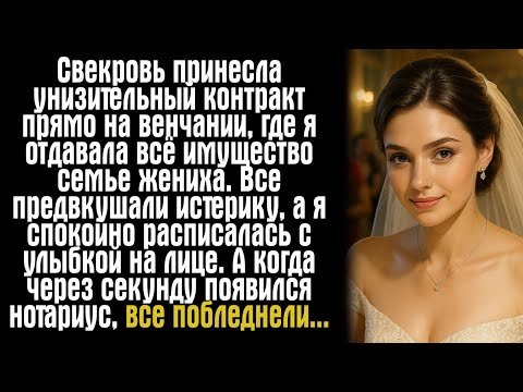 Видео: Свекровь принесла унизительный контракт прямо на венчании, где я отдавала всё имущество семье...