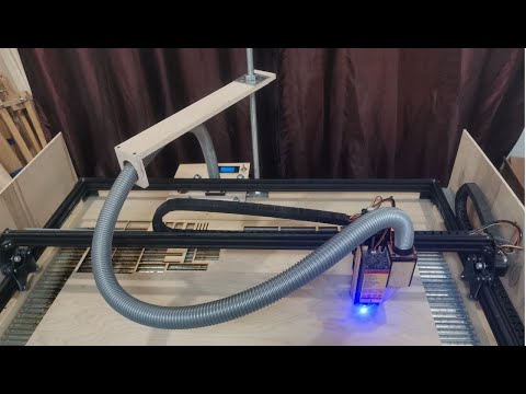 Видео: Вытяжка для лазерного гравера из двигателя пылесоса. Часть 1