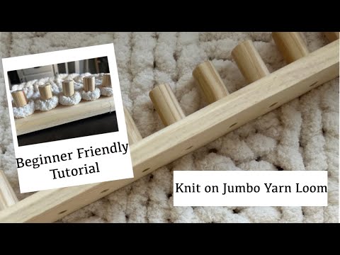 Видео: Как вязать пальцами на ткацком станке Jumbo Yarn из толстой пряжи