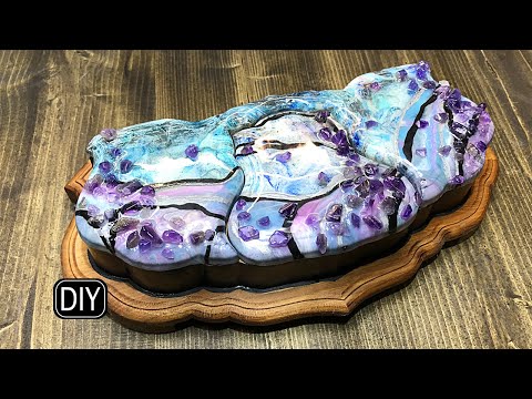 Видео: ЭБРУ И RESIN ART на шкатулке.