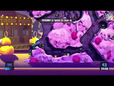 Видео: Гагатун, Юзя и Хитман дальше играют в Worms Revolution