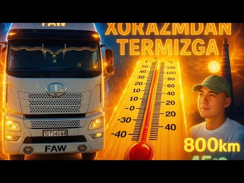 Видео: хоразмдан- термизга дальнобойщик 700км 12соатта бордик FAW JH6 исикда 45С⁰ метан юопик 🥵 шогирт