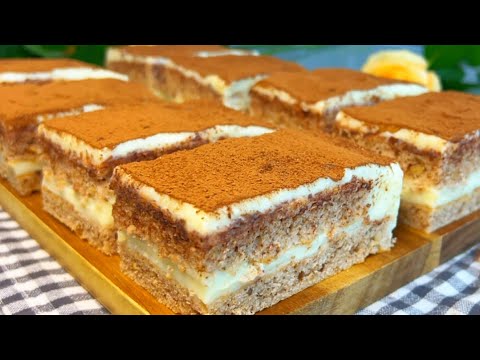 Видео: Нежный Ореховый торт-пирожное за 15 минут к Чаю или Кофе!Как же Вкусно!Просто и очень вкусно!