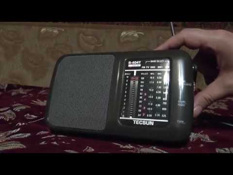 Видео: Радиоприемник TECSUN R404, прием на коротких волнах (SW)