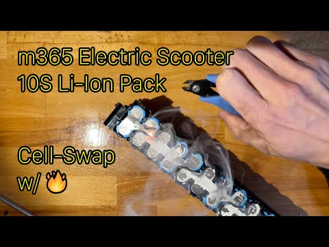 Видео: Ремонт аккумулятора скутера XIAOMI m365 с помощью дыма и белого металла [незаконченное видео]