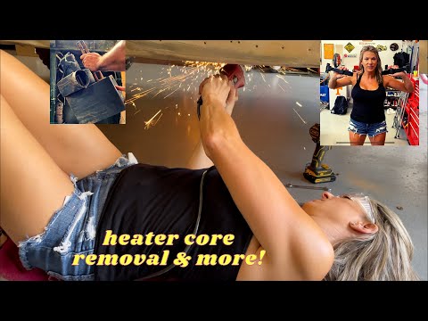 Видео: Снятие рычага переключения передач и радиатора отопителя Humvee