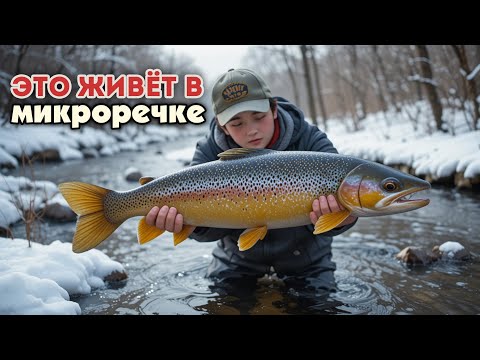 Видео: ЗАТАИЛСЯ в Зимней РЕЧКЕ! ТРОФЕЙ на ДРОПШОТ! Опять ловит DAIWA NINJA Z! #дропшот #микроджиг
