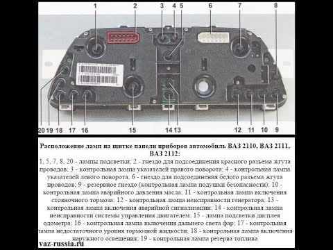 Видео: Как заменить лампочку в панели приборов на ВАЗ 2110