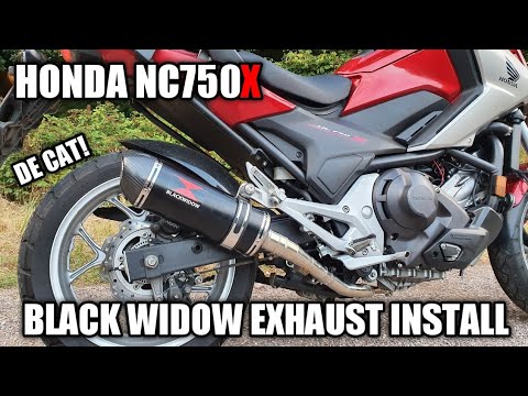 Видео: Установка выхлопной системы Honda NC750x Black Widow