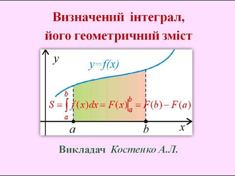 Видео: Визначений інтеграл, його геометричний зміст. Частина II