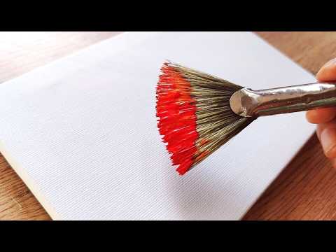 Видео: Рисуем Луну и Горы С ЛЕГКОСТЬЮ / Акриловая живопись для начинающих