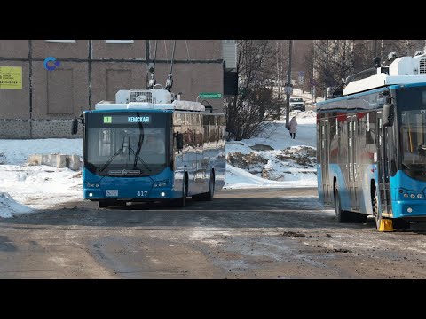 Видео: Пять новых троллейбусов вышли на улицы Петрозаводска