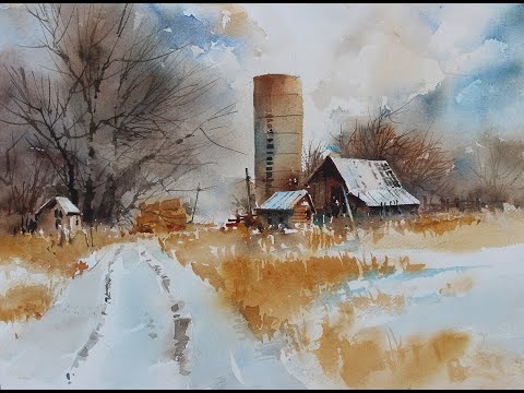 Видео: Silo — рисование акварельного пейзажа — полная демонстрация