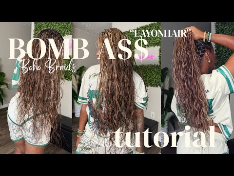 Видео: Ключевые советы по плетению кос из натуральных волос | № 4, 27, 30 Косы без узлов в стиле бохо | ...