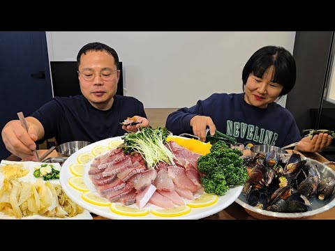 Видео: сашими из желтохвоста и суп из мидийㅣCooking&Mukbang