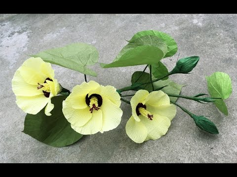 Видео: ABC TV |Как сделать бумажные цветы Hibiscus Tiliaceus бумагой из крепированной бумаги