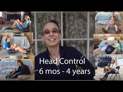 Видео: # 135 Развитие контроля головы от 6 месяцев до 4 лет: упражнения для ребенка с низким тонусом