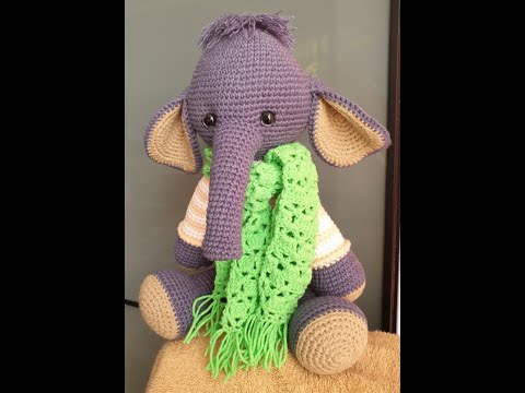 Видео: Слоник Габи - 34см   1 Часть/Elephant Gabi - 34cm 1 Part