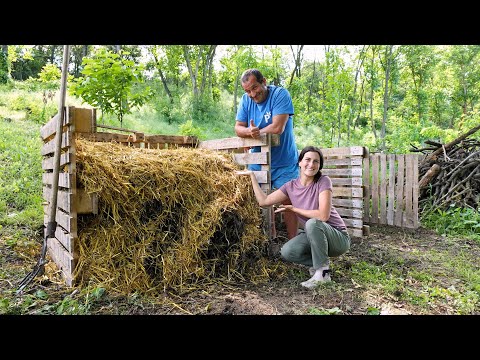 Видео: ТАЗИ СЕДМИЦА HА СЕЛО: Направихме си компостер от палети и засадихме градината! 🌶️🐝