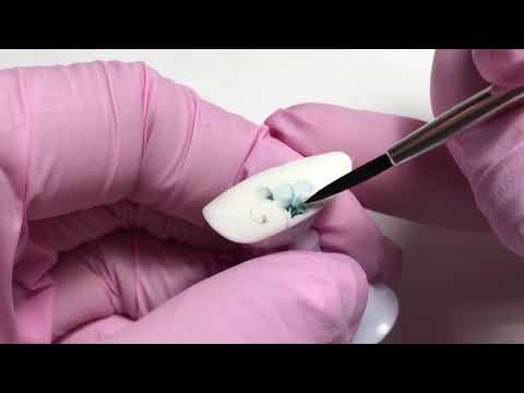Видео: Вензеля и акварель №4 (идея дизайна, мини мк) | Watercolor nail art №4