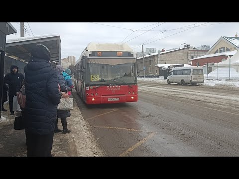 Видео: Пермь. Автобусный маршрут №53. ЦКР — 10 микрорайон. ЛиАЗ 5292.67