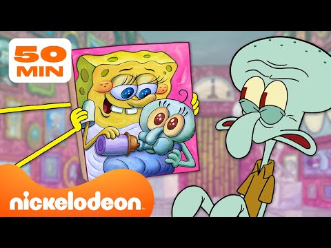 Видео: Губка Боб | Лучшие моменты у Сквидварда дома | 50-минутная подборка | Nickelodeon Cyrillic